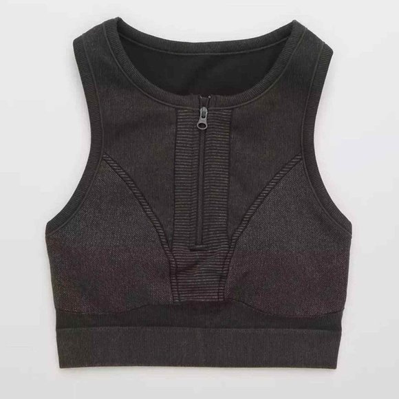 aerie OFFLINE Seamless Zip Front Sports Bra - Picture 5 of 12